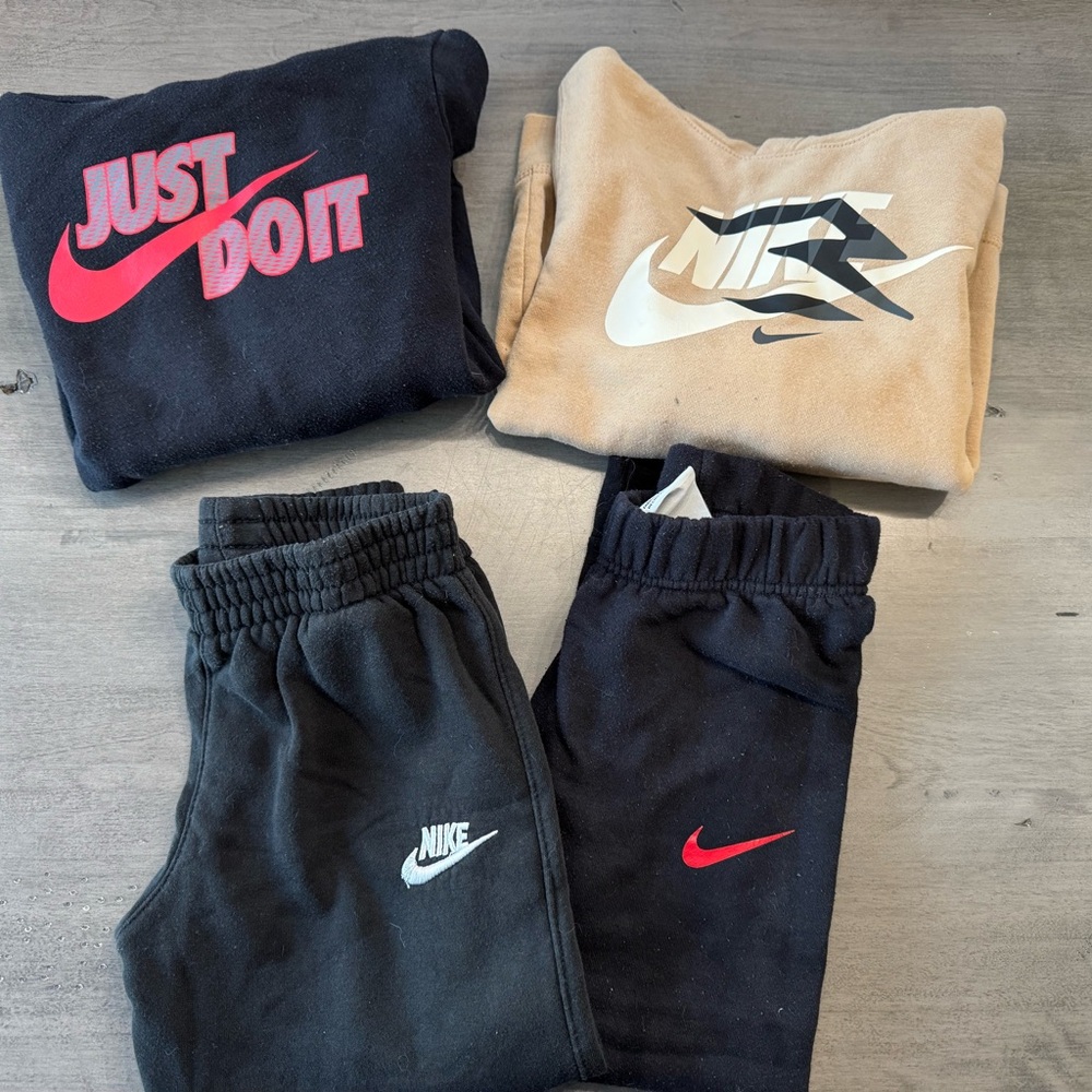 Nike Kids Black and Tan Sweats